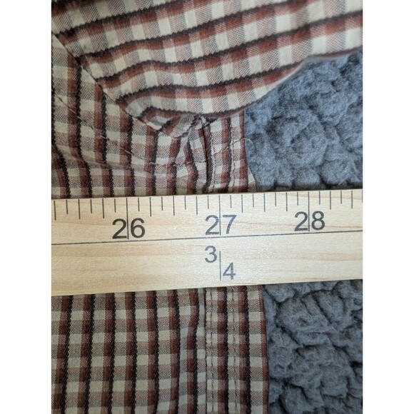 Columbia Button-Up Shirt Mens XXL Brown Plaid Long Sleeve Outdoor Cotton Stretch - Picture 8 of 10
